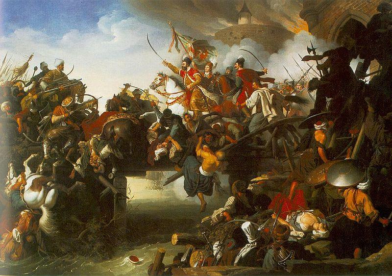 Johann Peter Krafft Zrenyis Charge from the Fortress of Szigetvar France oil painting art